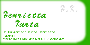 henrietta kurta business card